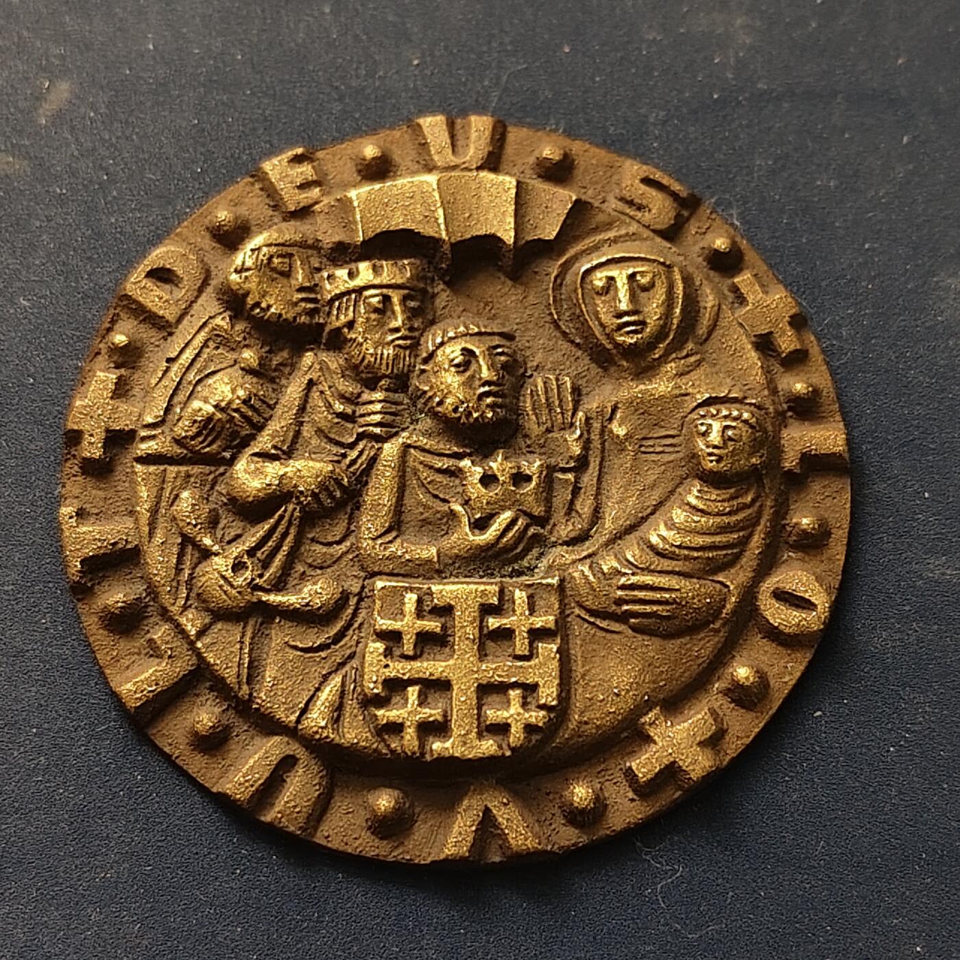 【全场包邮】纯粹捡漏拍515场 【铜章】德国1974年12月5日科隆祝圣活动纪念铜章-带盒