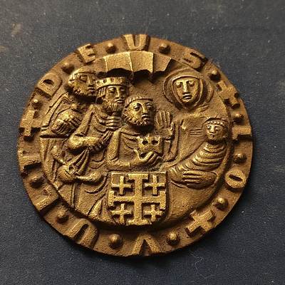 【全场包邮】纯粹捡漏拍515场 - 【铜章】德国1974年12月5日科隆祝圣活动纪念铜章-带盒