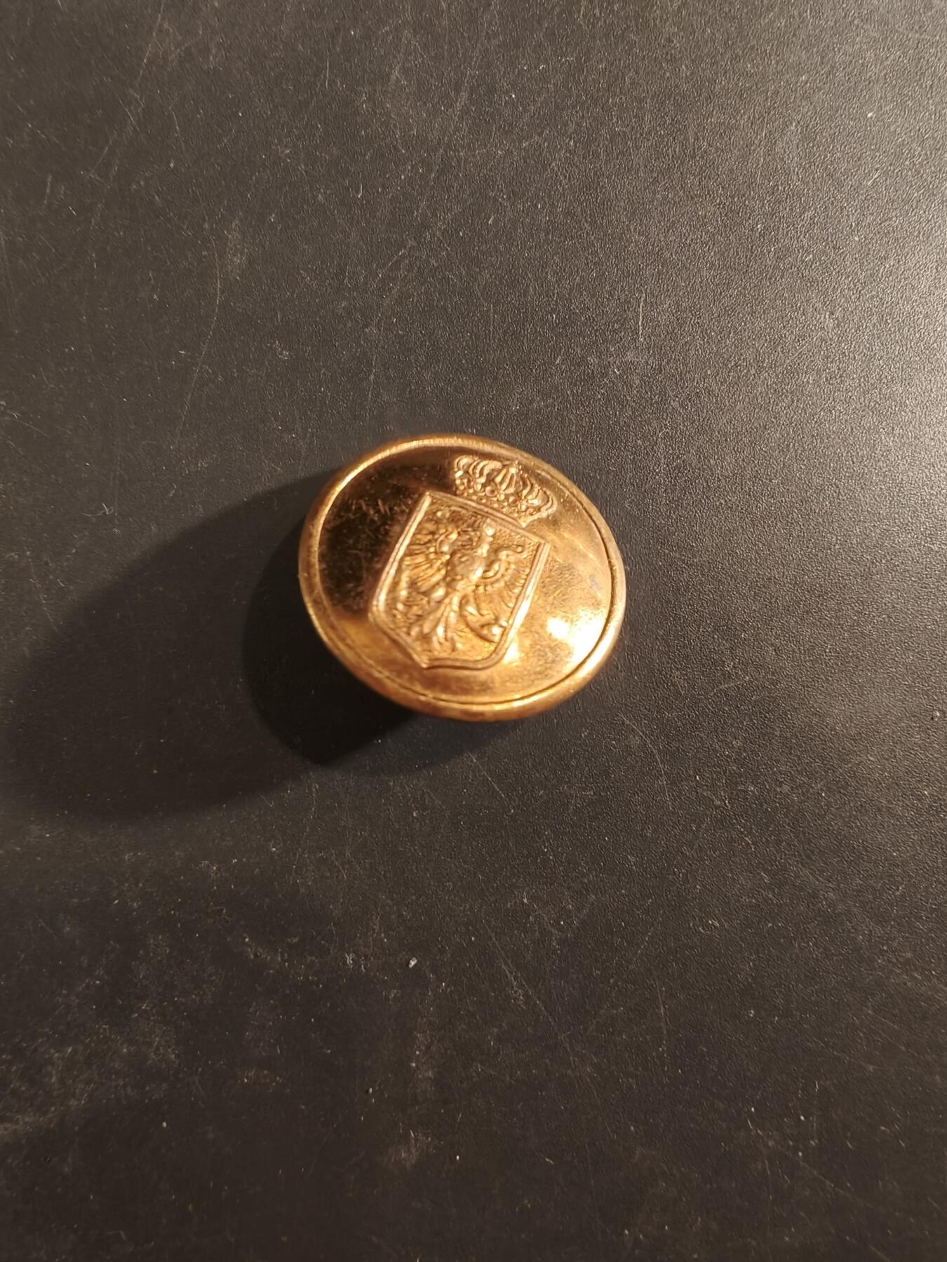 老王徽章第189期 德国普鲁士王国陆军铜扣    一战前      23mm