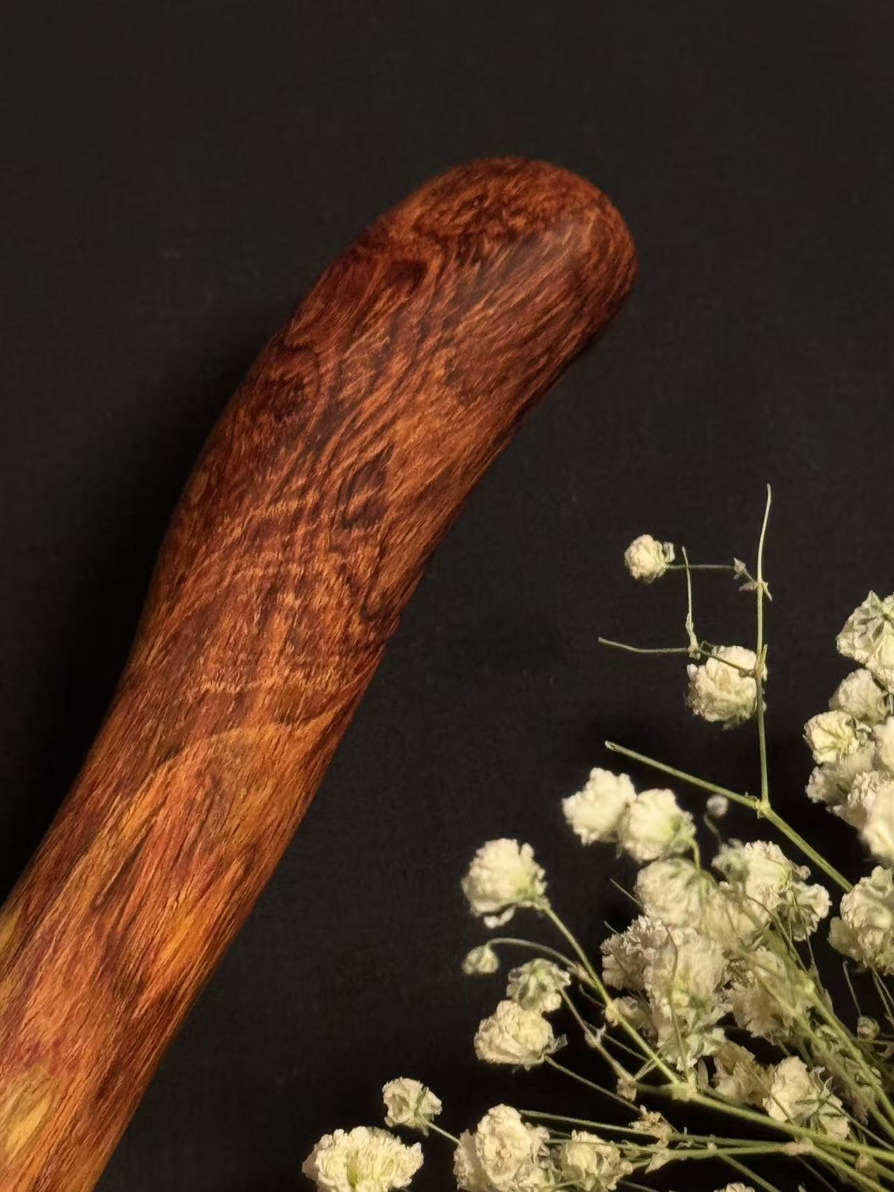 零元拍：NO.1海南黄花梨随形文玩把玩棍，尺寸约：50/2.5CM