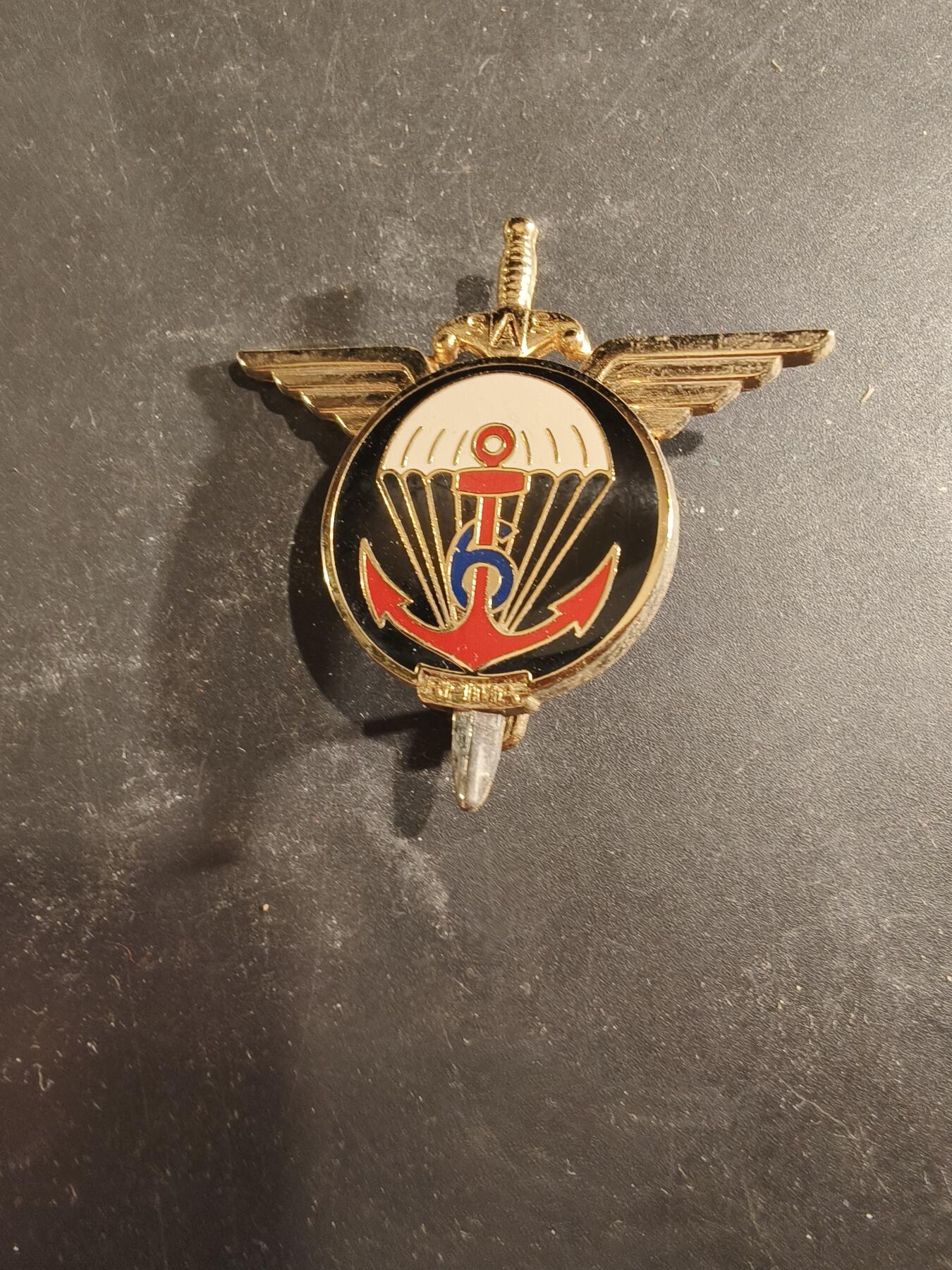 老王徽章第189期 法国海军陆战队第6伞降团证章