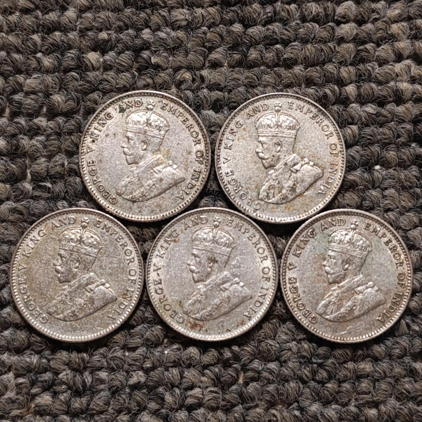 1927年英属海峡殖民地乔治五世10分小银币（单枚价）