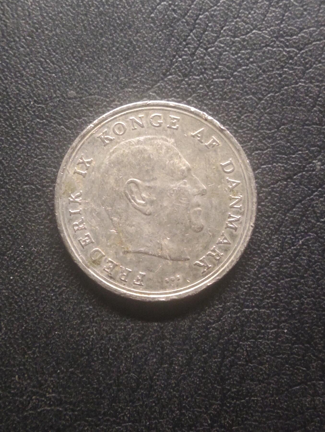 荟藏特别场次第十二期——“社长的硬币堆” 丹麦1972年1克朗 早期弗里德里克九世国王