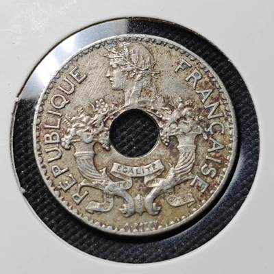 KK钱币收藏小铺  第406期 2月预留时间 周末发货 -  1930法属印支5分镍币 少年份