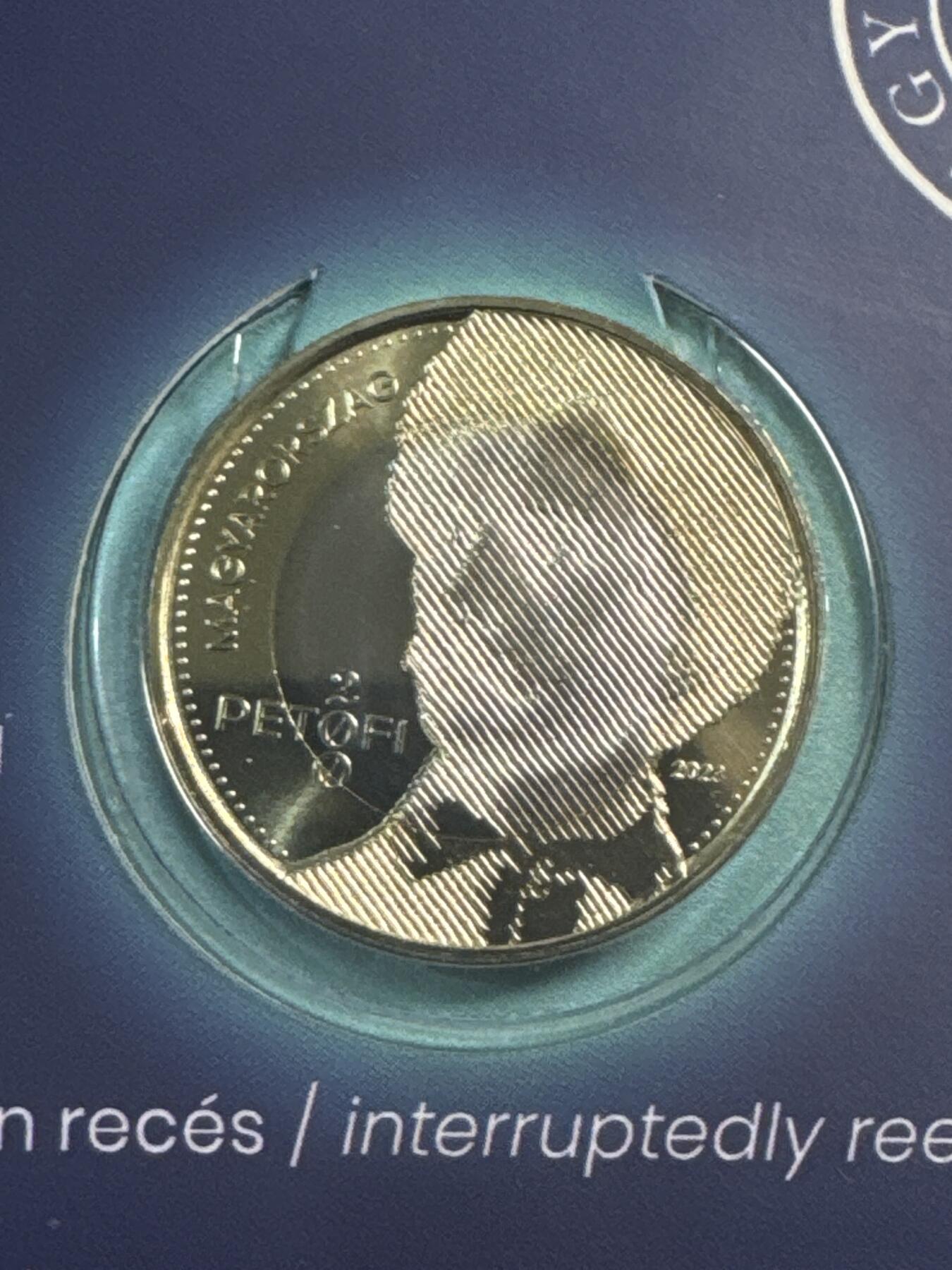 ❤️【币观天下】❤️ 第346期钱币拍卖场- 2026.3.27周五晚上6点半场 长期征集拍品  匈牙利 2023年 裴多菲诞生200周年 200福林纪念币 First day mint币卡 发行量12000套