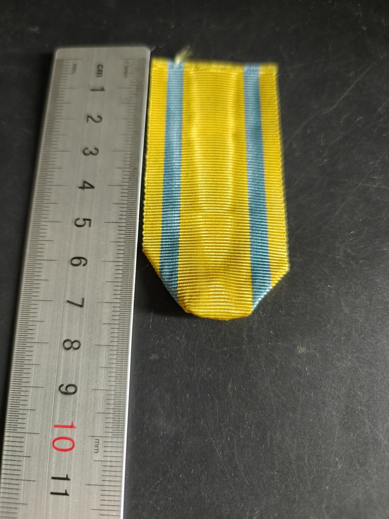 老王徽章第189期 德国一战萨克森王国腓特烈·奥古斯塔奖章绶带       15cm