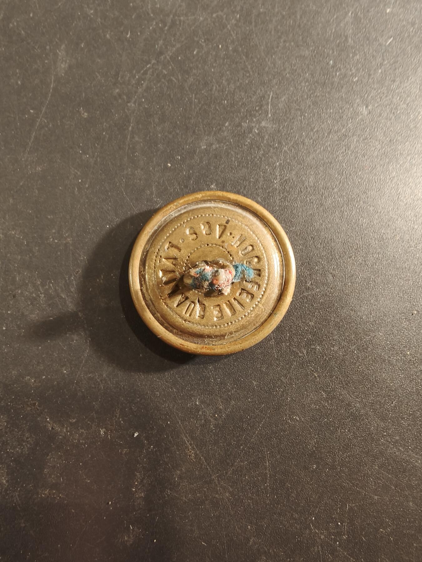 老王徽章第189期 德国普鲁士王国陆军铜扣    一战前      23mm