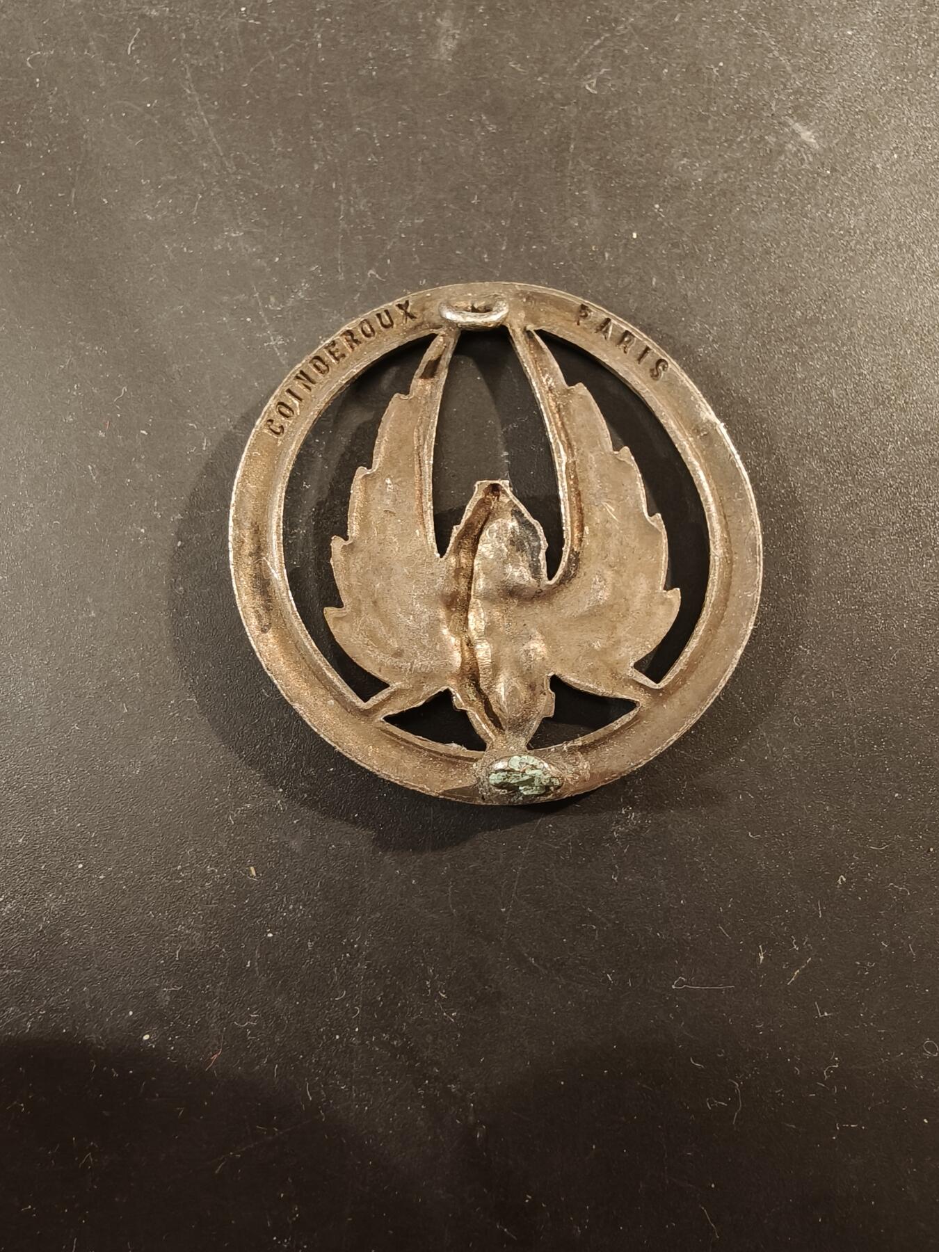 老王徽章第189期 法国铁路运输兵贝雷帽徽   银色