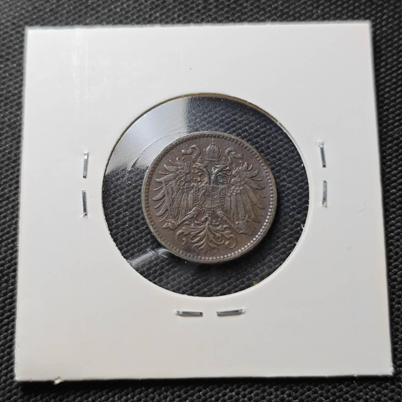 KK钱币收藏小铺  第407期 2月预留时间 周末发货  1899奥地利2格罗申铜币