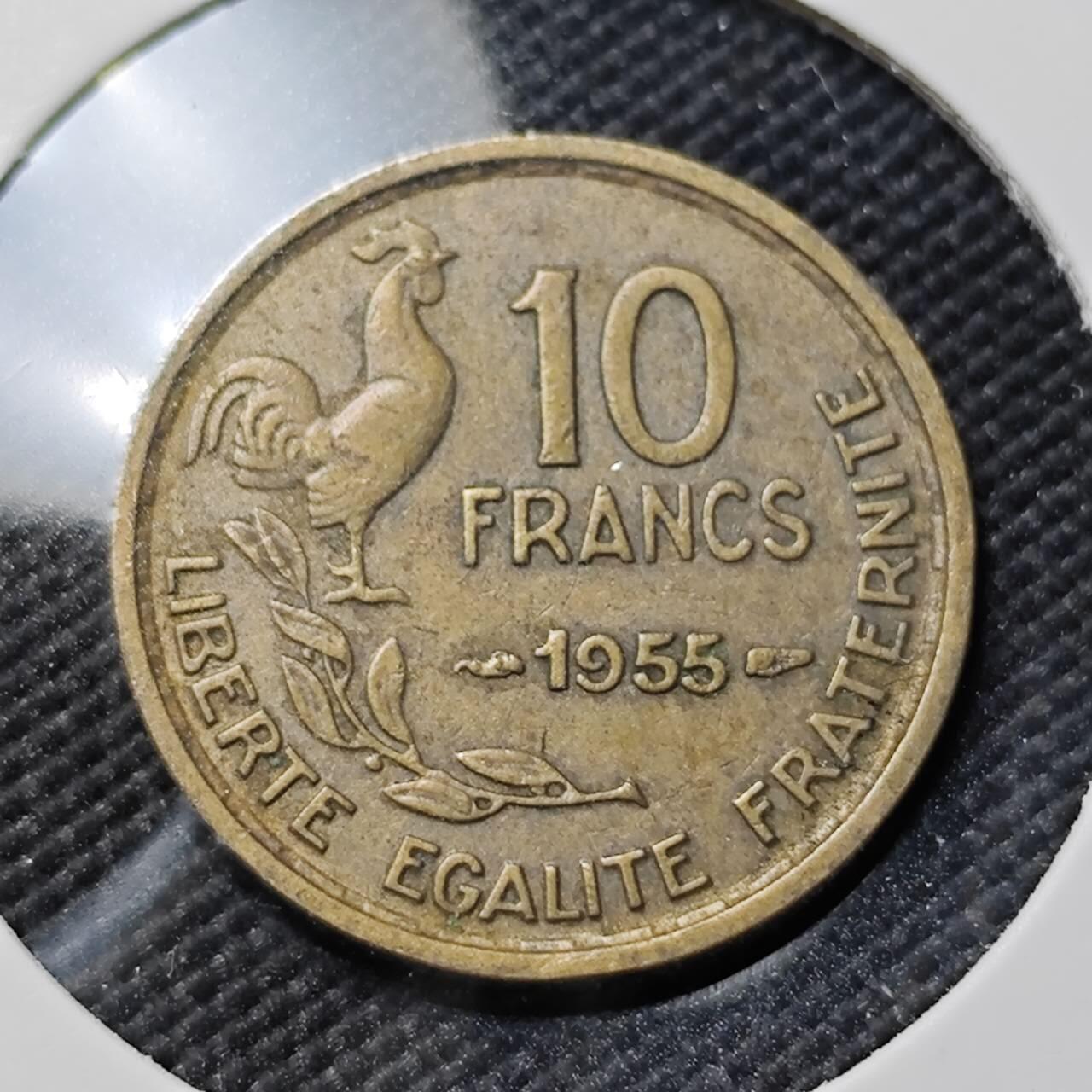 KK钱币收藏小铺  第406期 2月预留时间 周末发货  法国10法郎铜币