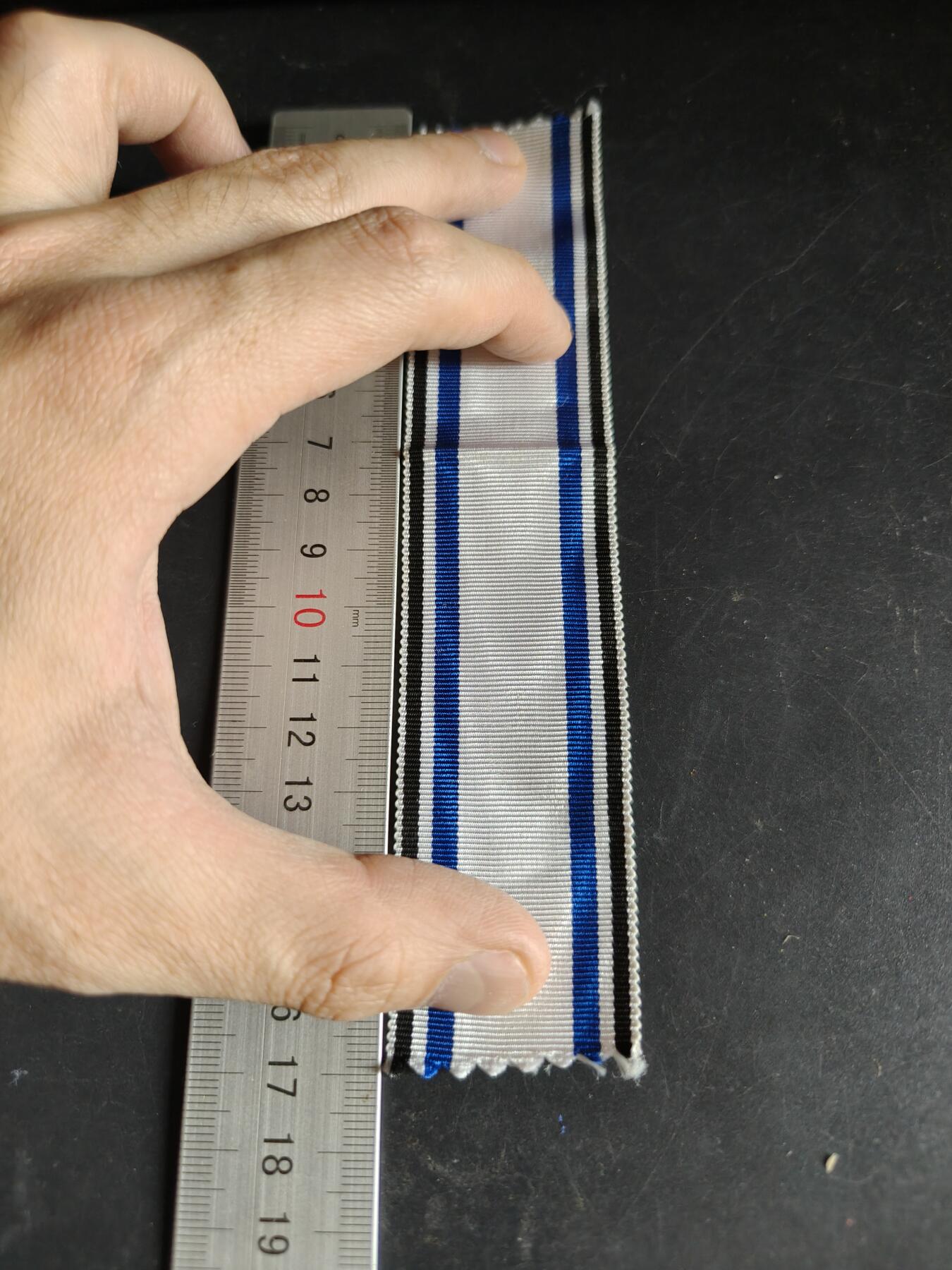 老王徽章第189期 德国一战巴伐利亚王国三级战功十字奖章绶带      17cm