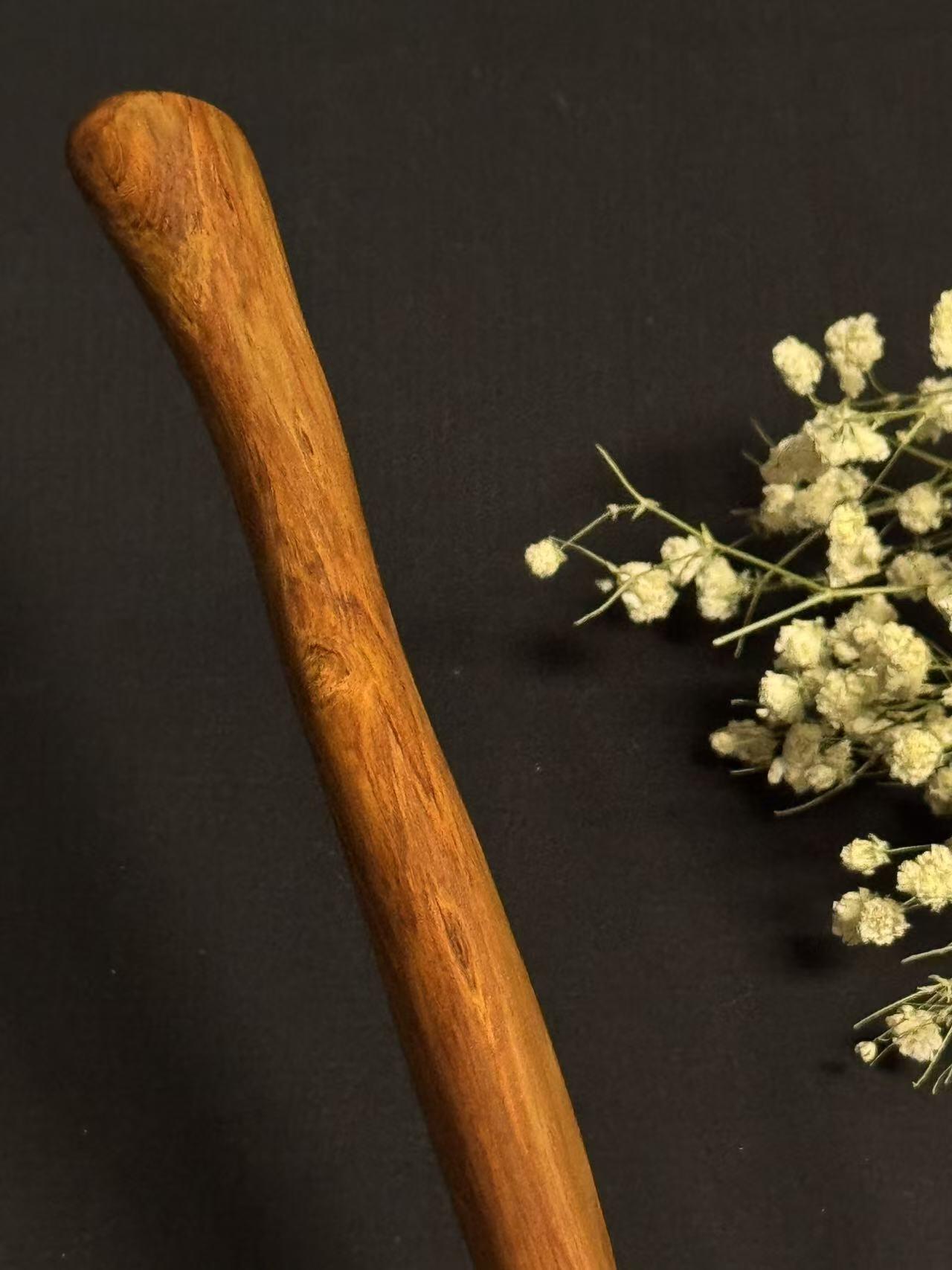 零元拍：NO.5海南黄花梨随形文玩把玩棍，尺寸约：40/3.7/2.4CM