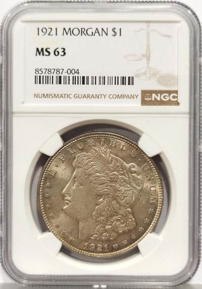 博洋堂“芳菲春韵”3月精品大拍专场暨第166期（全场包邮） - NGC MS63 美国1921年摩根1美圆银币