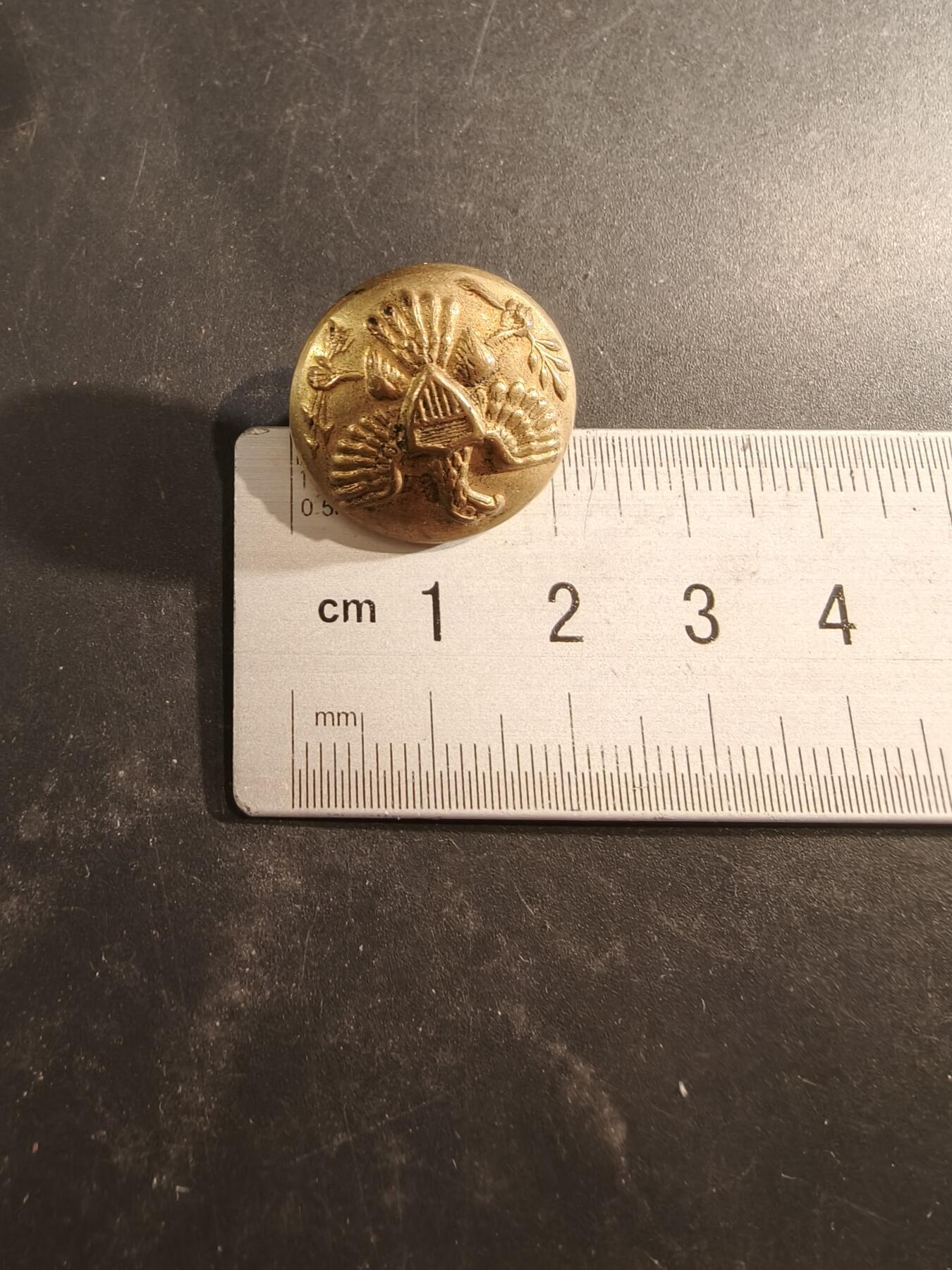 老王徽章第189期 美国陆军铜扣    19世纪中期-20世纪初期版本     21mm