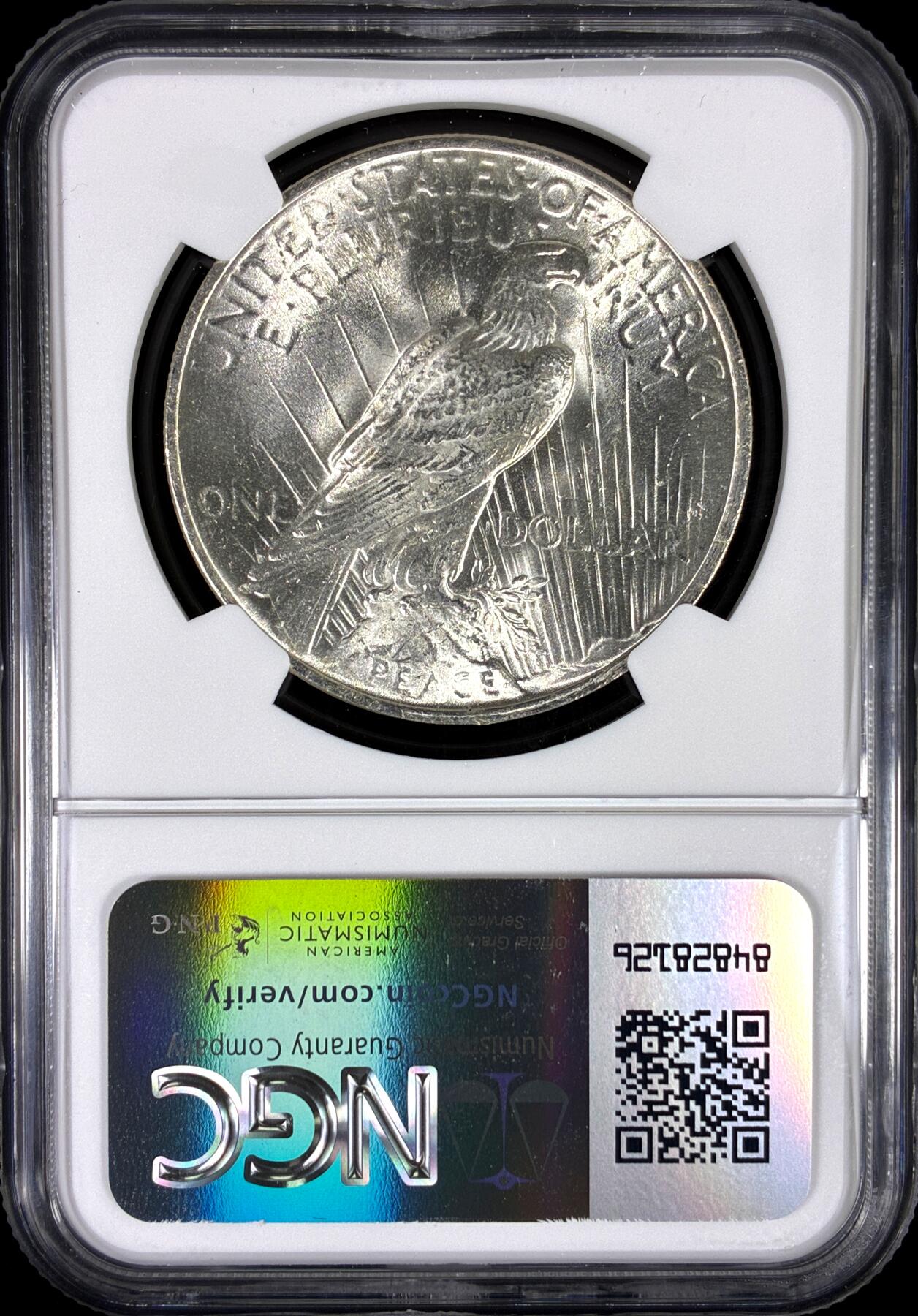 【雨安】【直播拍卖】【第0130期-评级币章】2026-03-28 周六 19:30 (金价981.33, 银价17.11) [评级美洲] USA 美国 1美元 (1921-1935) 和平鸽 1923年  NGC-MS64