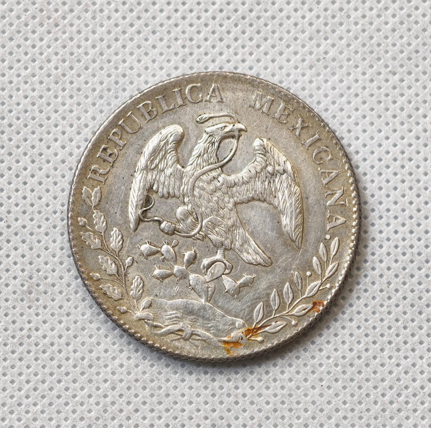 甄臻铺-世界币章拍卖（第56期），送拍享返佣金等优惠多多 1895 墨西哥花边鹰洋 cn ，浅浅转光连续