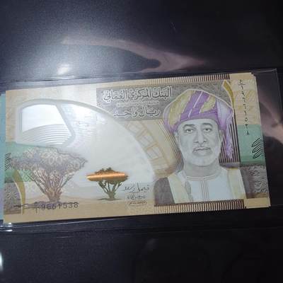 世界钱币～微拍第241期暨2026年第22期  部分新货（群里挑剩）陆续上架 - 阿曼1里亚尔塑料钞 全新绝品无47尾号1538