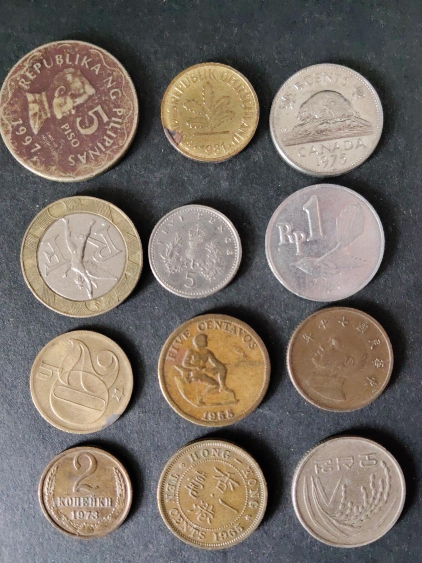 猩哥外币小铺➨【第225场】 硬币12个