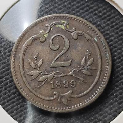 KK钱币收藏小铺  第407期 2月预留时间 周末发货 -  1899奥地利2格罗申铜币