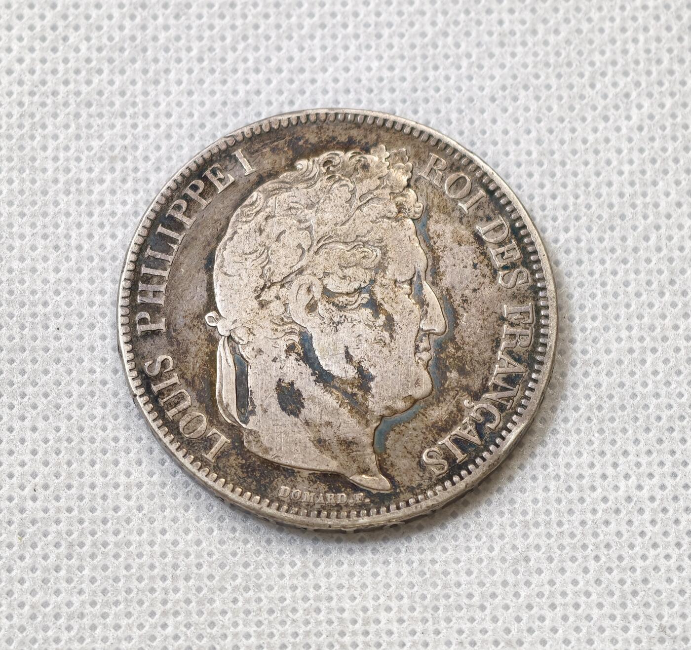 甄臻铺-世界币章拍卖（第56期），送拍享返佣金等优惠多多 法国 1833年 路易菲利普 五法郎银币