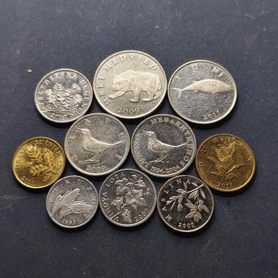 【全场包邮】纯粹捡漏拍514场 - 克罗地亚1993-2013年10枚套币-含2004年货币诞生十周年纪念币