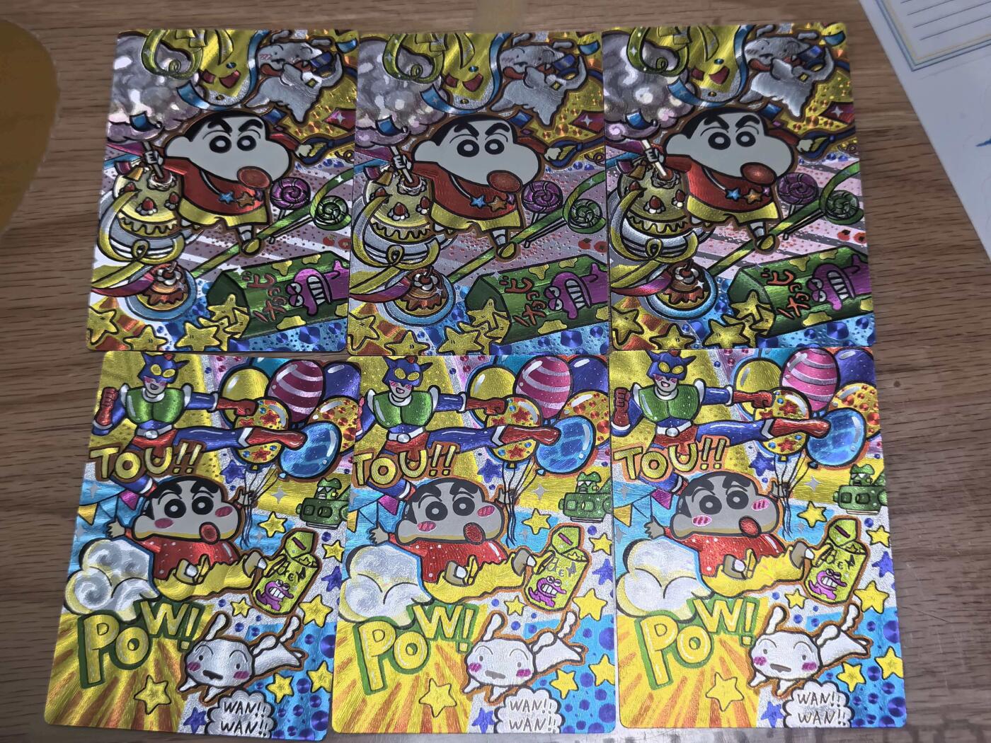 阳大大卡牌拍卖第106期（持续收拍品，周五晚上九点截拍，进群福利早知道） 奇点上一弹定制蜡笔小新派对+气球粗闪三宫