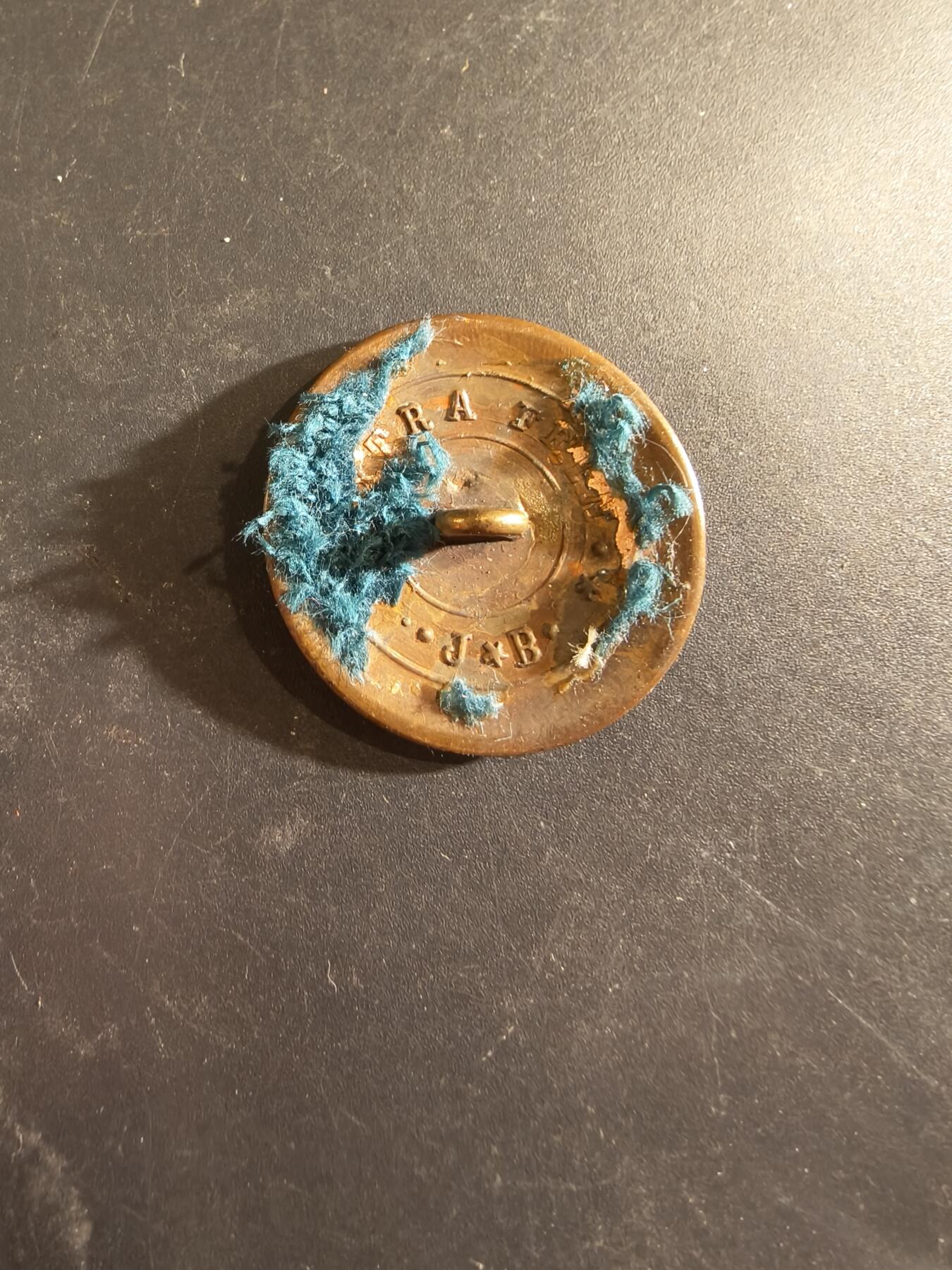 老王徽章第189期 德国一战普鲁士王国陆军制服铜扣     29mm