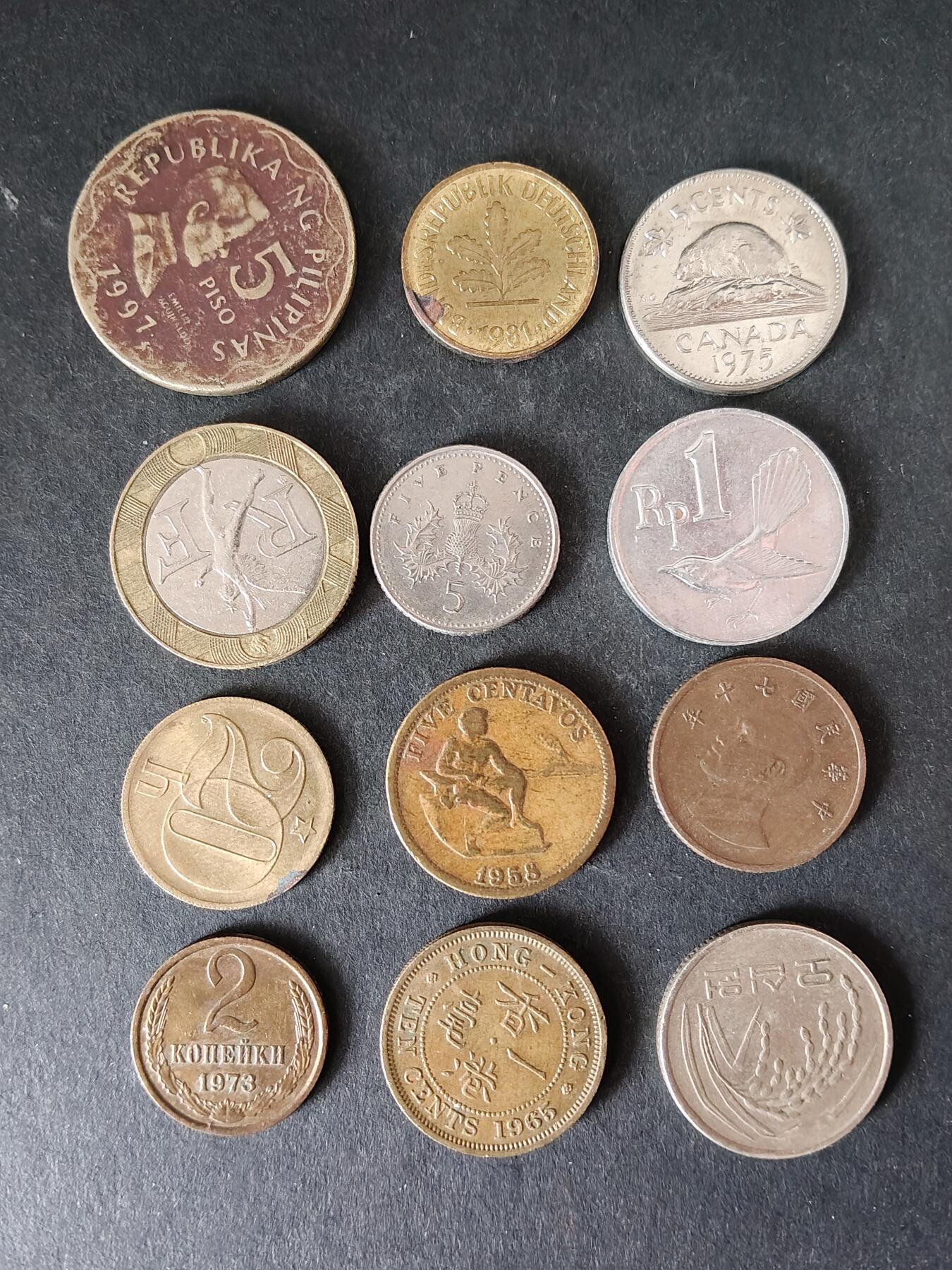 猩哥外币小铺➨【第225场】 硬币12个