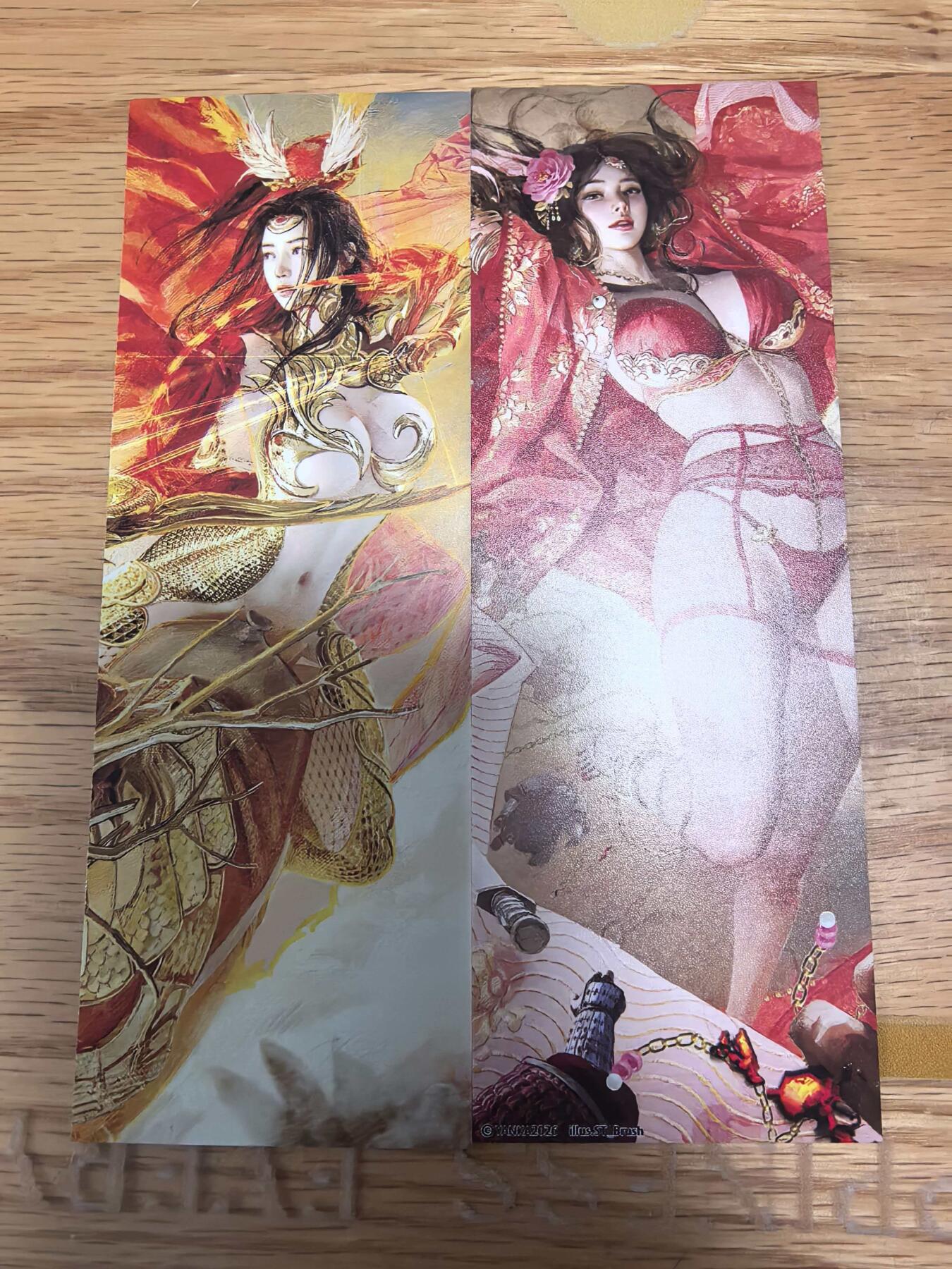 阳大大卡牌拍卖第106期（持续收拍品，周五晚上九点截拍，进群福利早知道） 炎卡文化燎原刷子老师绘人间转书签新图貂蝉+孙尚香