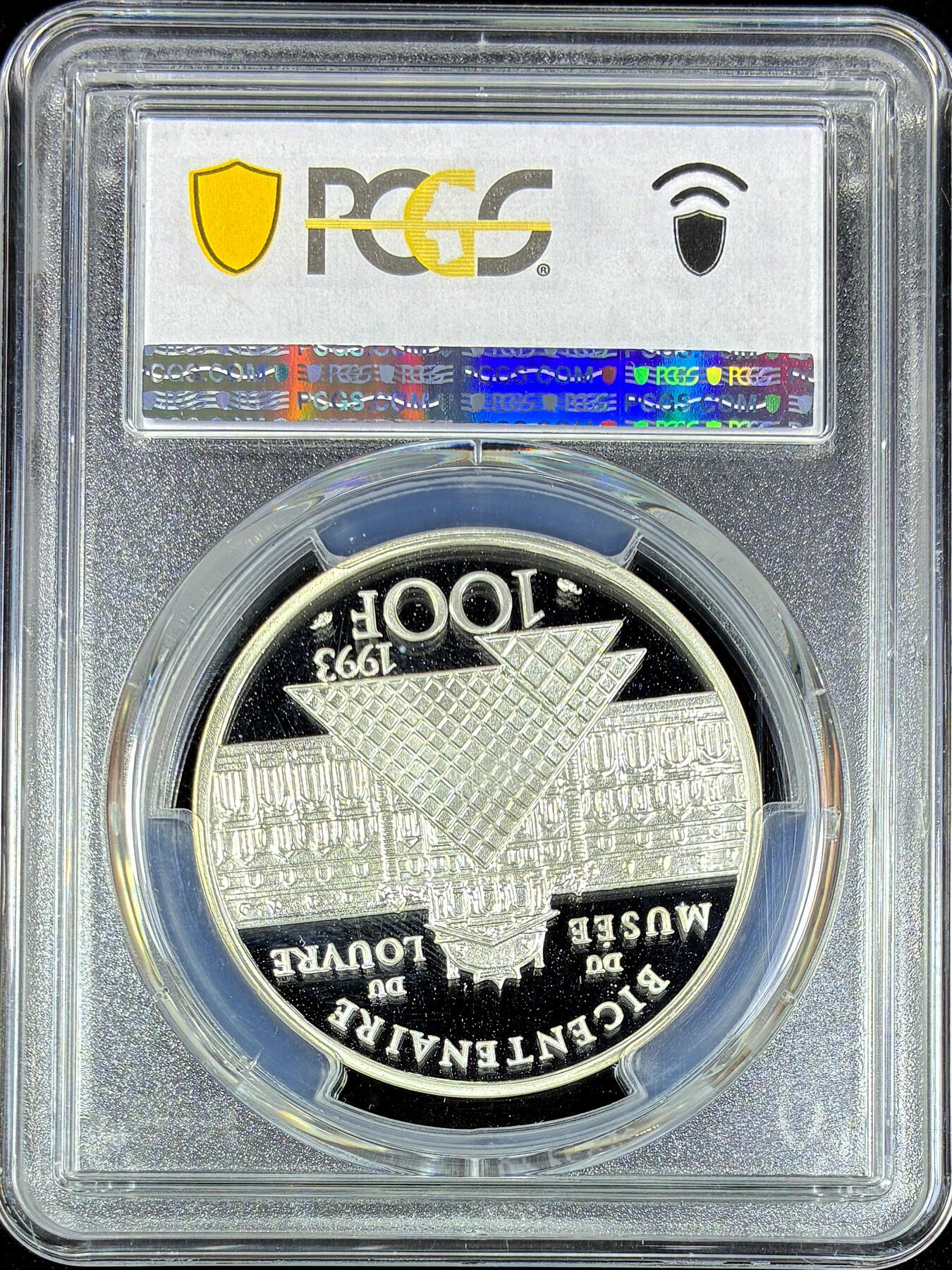 【雨安】【直播拍卖】【第0130期-评级币章】2026-03-28 周六 19:30 (金价981.33, 银价17.11) [评级现代] France 法国 100法郎 1993年 萨莫色雷斯的胜利女神 PCGS-PR69DCAM 精制币