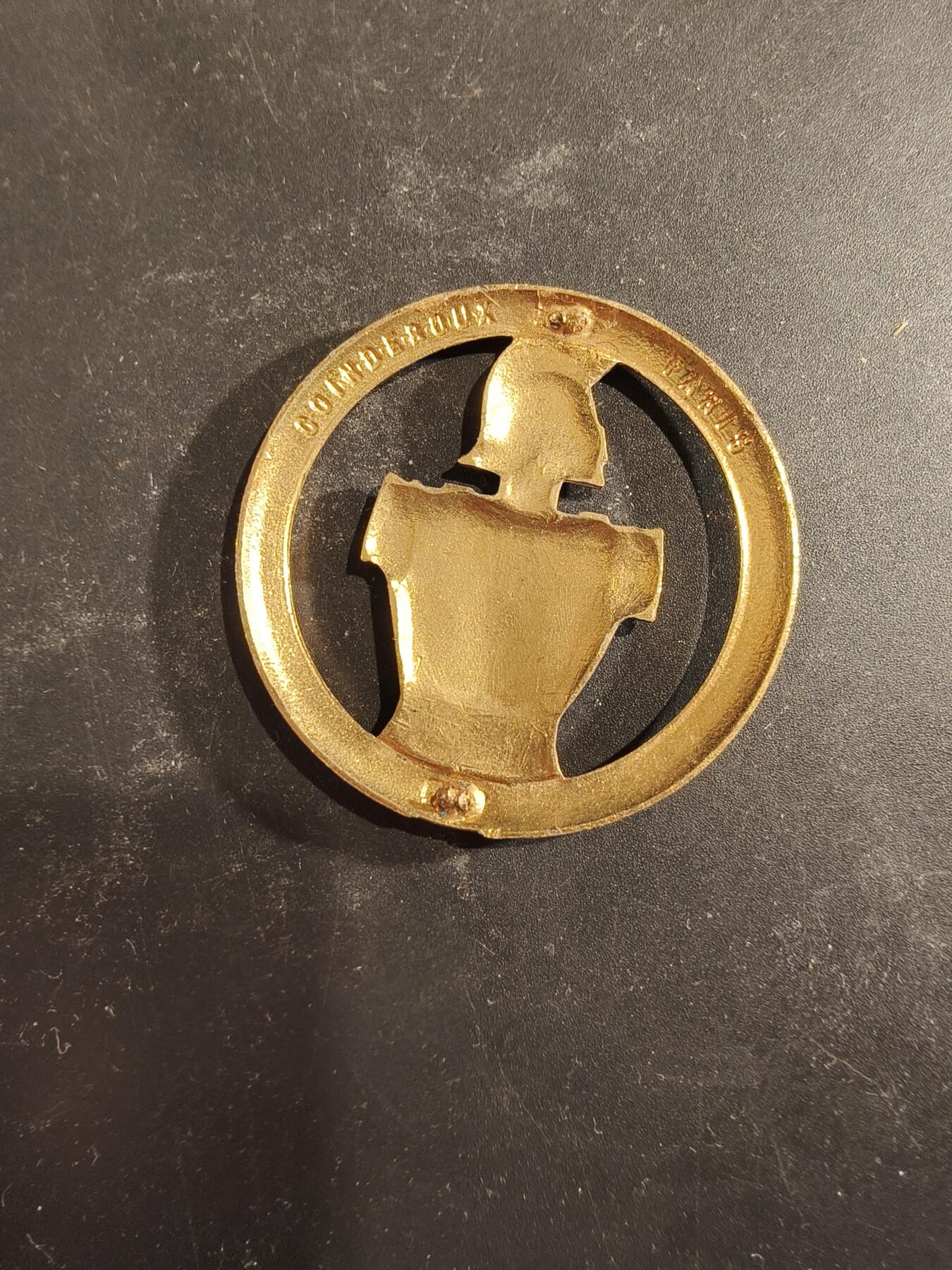 老王徽章第189期 法国工兵贝雷帽徽   金色