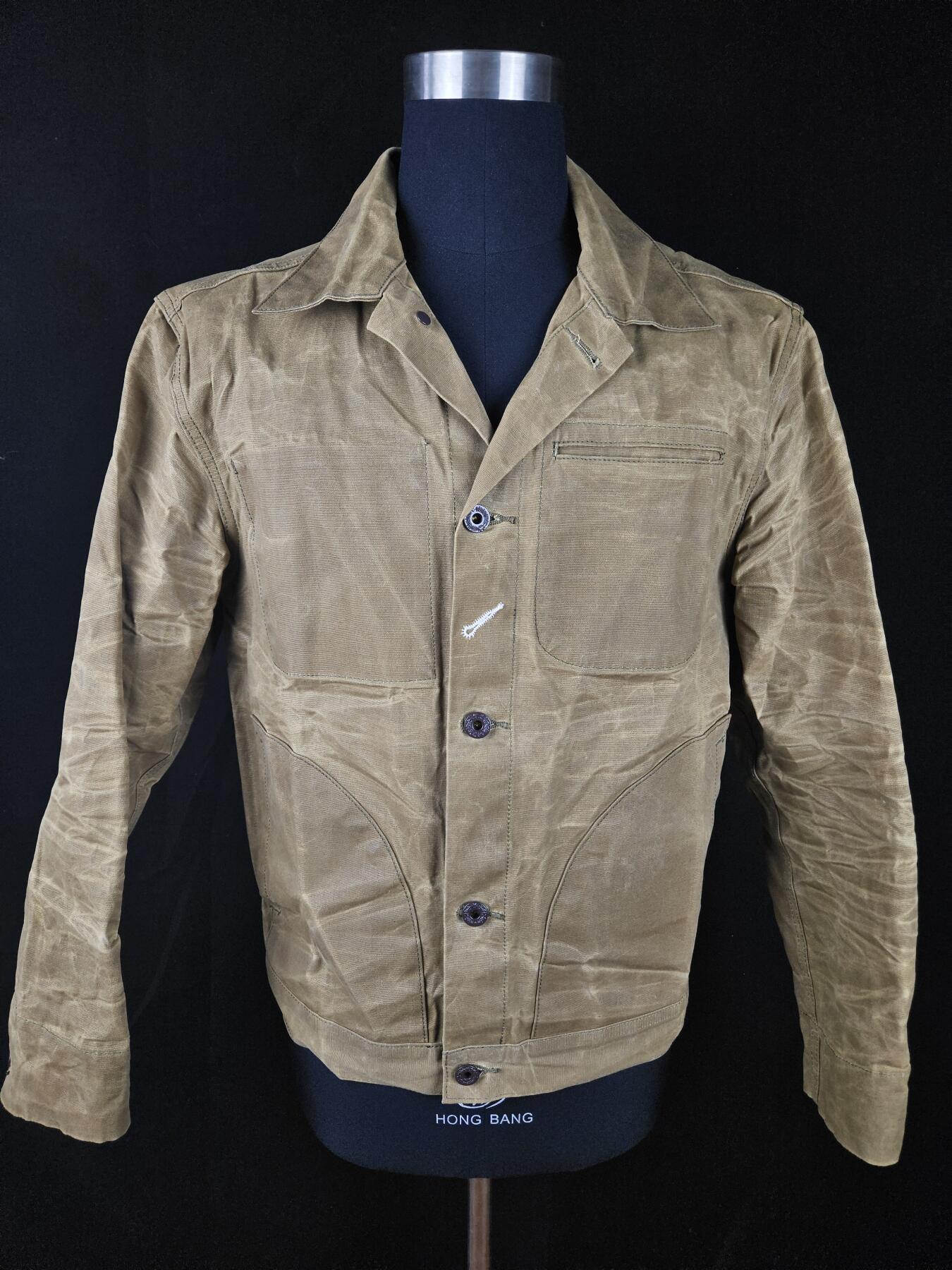 0元起拍勋章 第342期 咸鱼国勋章拍卖专场 3月29日（周日）下午6：00开始 古着油蜡夹克 胸围105 肩宽46 衣长64 袖长58