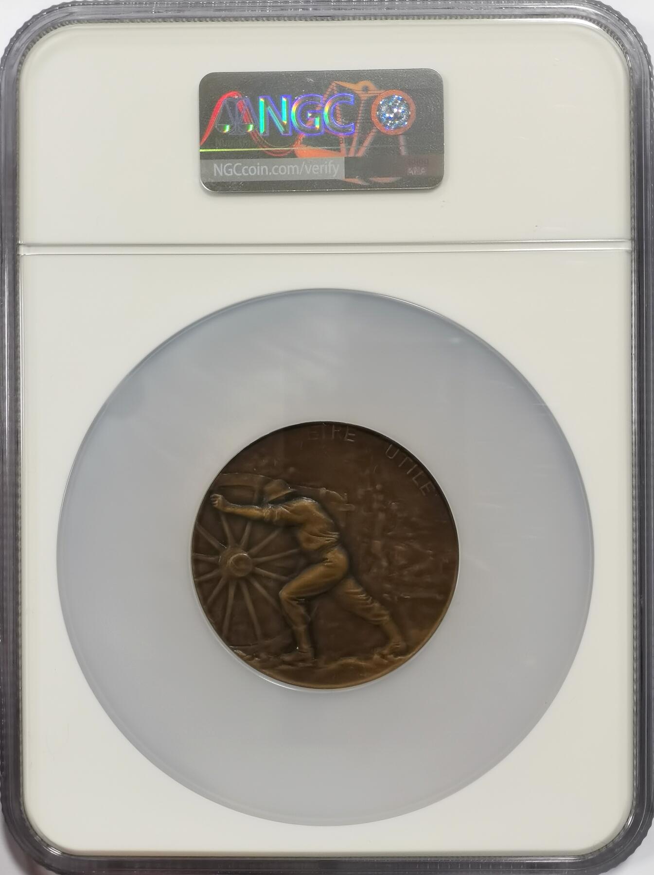 博洋堂“芳菲春韵”3月精品大拍专场暨第166期（全场包邮） NGC MS63BN 法国政治家和外交家保罗·德斯特恩内勒·德·孔斯坦纪念大铜章，50mm