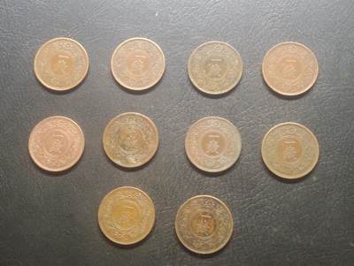 荟藏特别场次第十二期——“社长的硬币堆” - 日本桐叶一钱批量10个