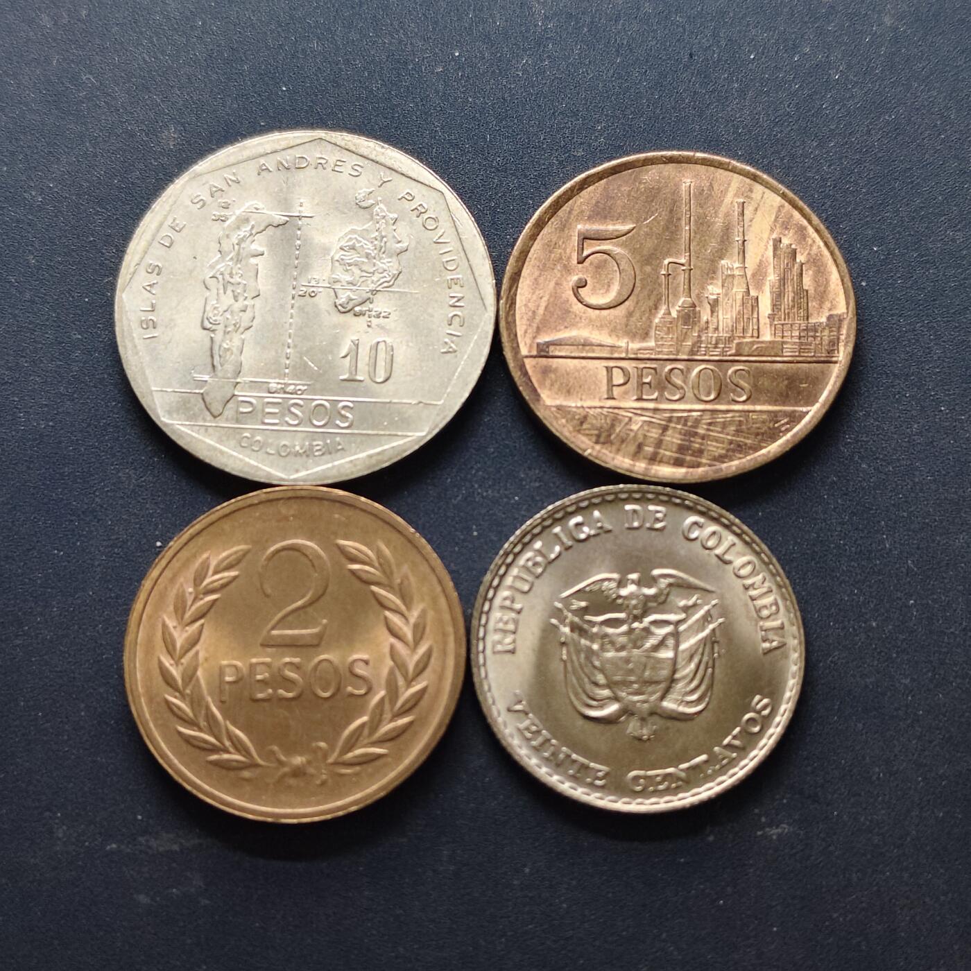 【全场包邮】纯粹捡漏拍514场 哥伦比亚1965-1981年散币4枚一组