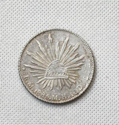 甄臻铺-世界币章拍卖（第56期），送拍享返佣金等优惠多多 - 1885 墨西哥花边鹰洋 mo