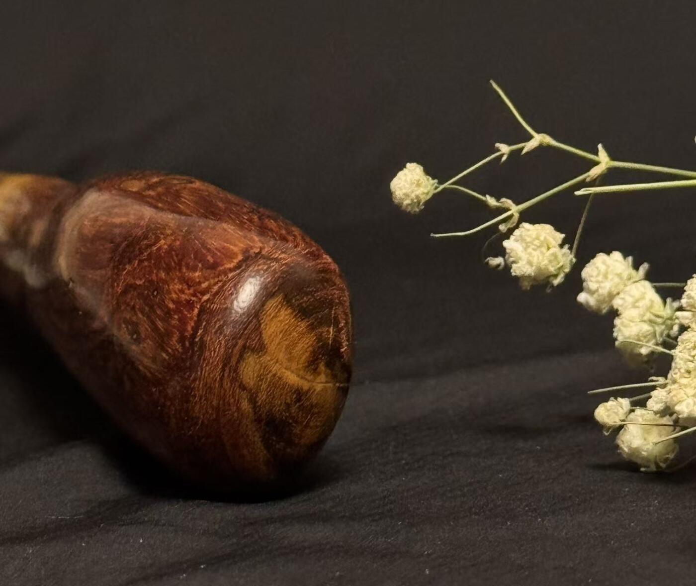 零元拍：NO.1海南黄花梨随形文玩把玩棍，尺寸约：50/2.5CM