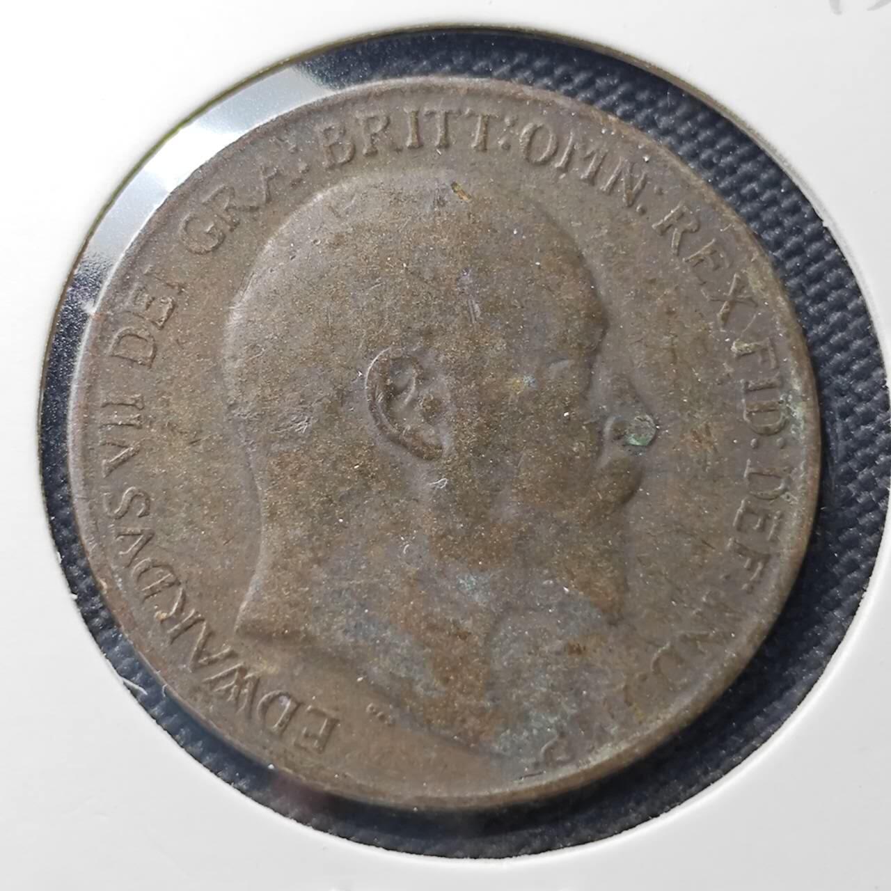 KK钱币收藏小铺  第406期 2月预留时间 周末发货  1910英国1便士铜币