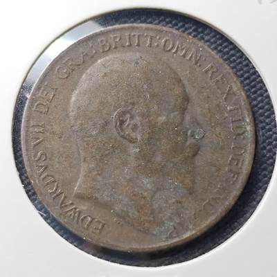 KK钱币收藏小铺  第406期 2月预留时间 周末发货 -  1910英国1便士铜币