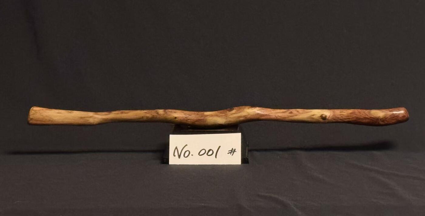 零元拍：NO.1海南黄花梨随形文玩把玩棍，尺寸约：50/2.5CM