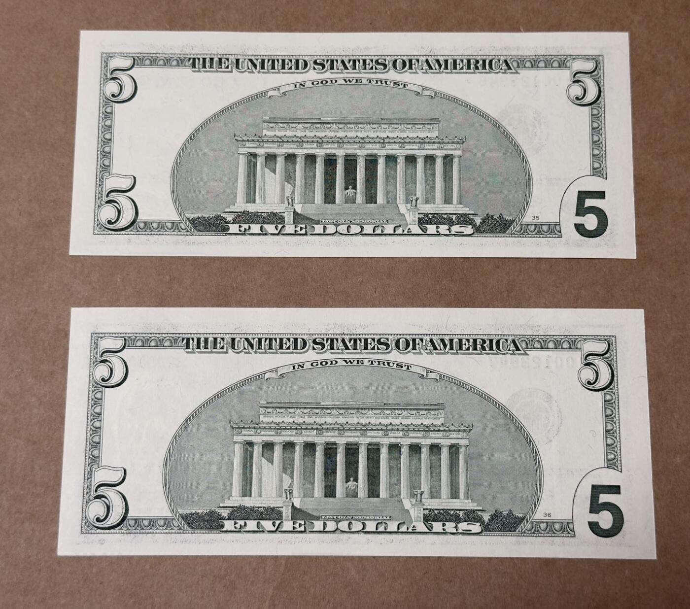 【礼羽收藏】🌏世界钱币拍卖第130期 03年黑白大头5美元补号连号全新unc品相