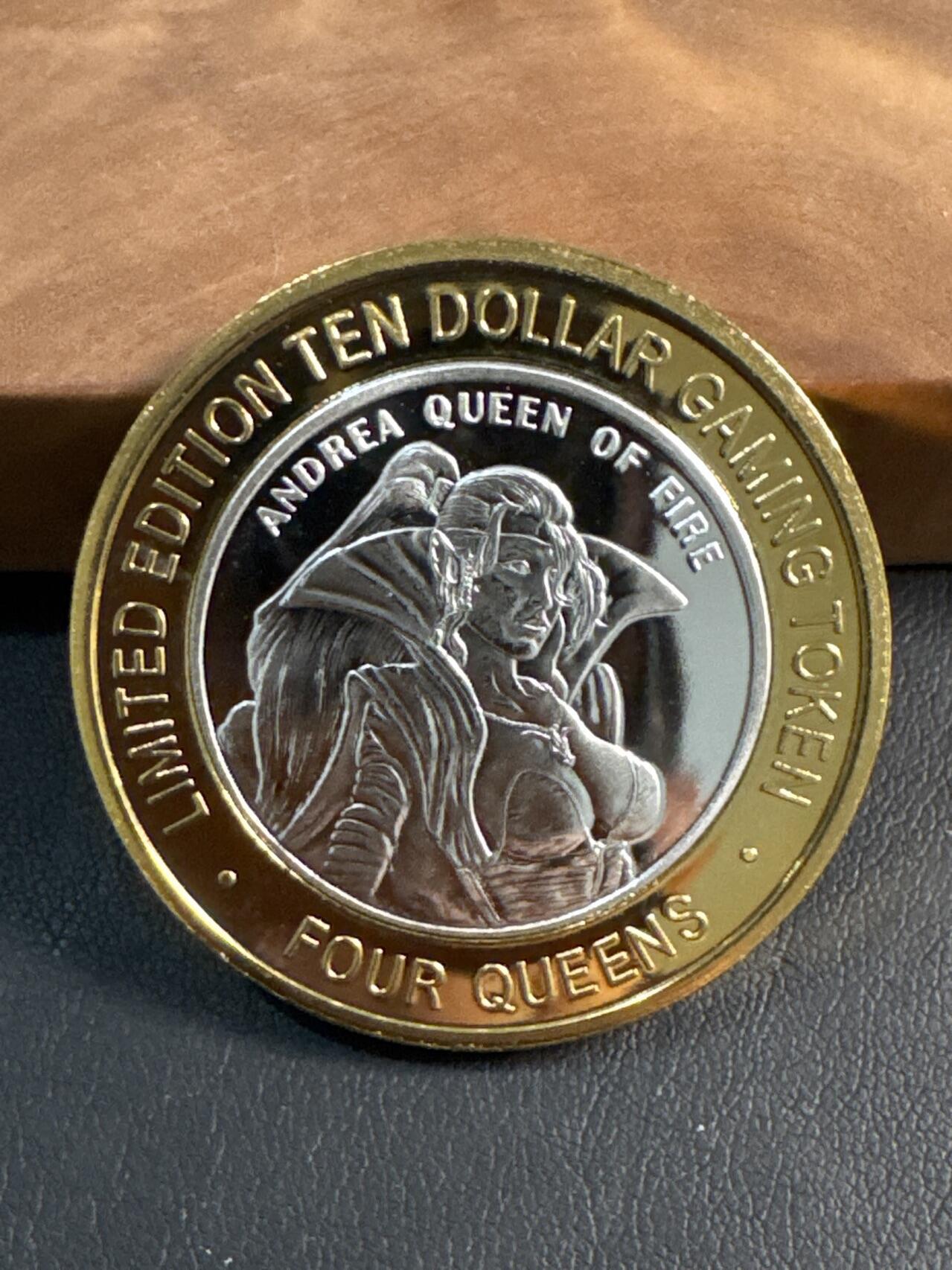 ❤️【币观天下】❤️ 第346期钱币拍卖场- 2026.3.27周五晚上6点半场 长期征集拍品  美国四皇后娱乐城筹码（古希腊神话系列之寒冬神女）