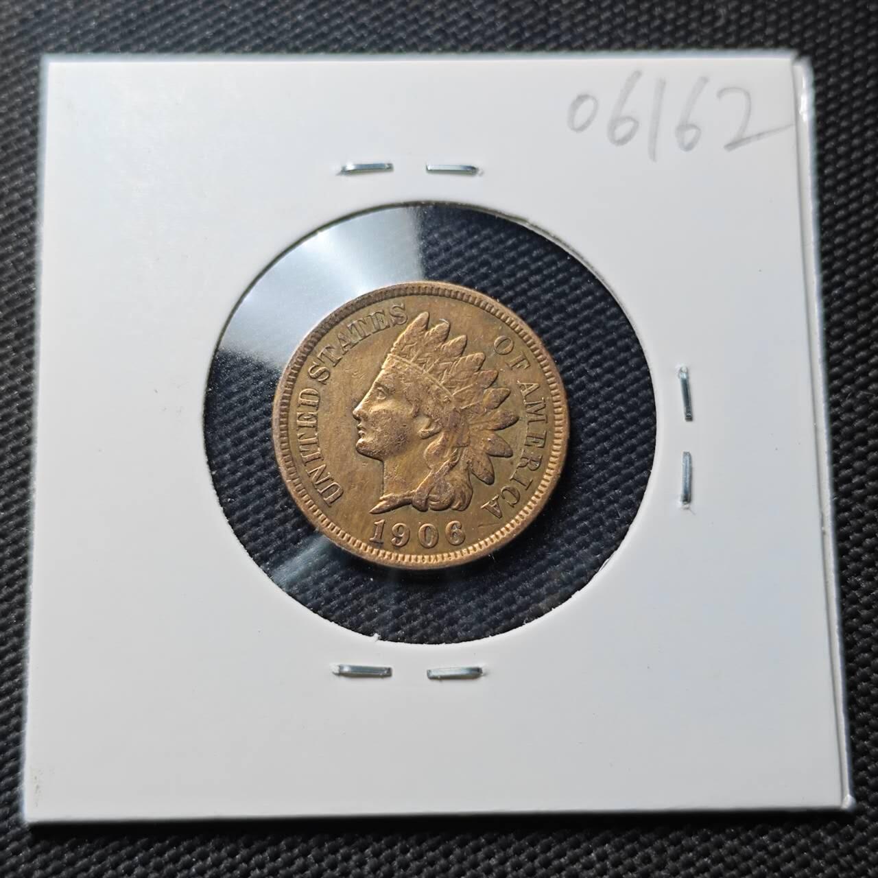 KK钱币收藏小铺  第406期 2月预留时间 周末发货  1906美国1分铜币