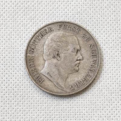 甄臻铺-世界币章拍卖（第56期），送拍享返佣金等优惠多多 - 德国 1862年 施瓦茨堡-鲁多尔施塔特 1泰勒 较少见的小邦泰勒 发行量仅47859枚 均匀的深色包浆 细节不错