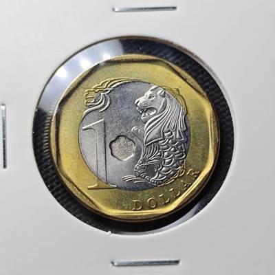 KK钱币收藏小铺  第406期 2月预留时间 周末发货 - 新加坡1元 好品 