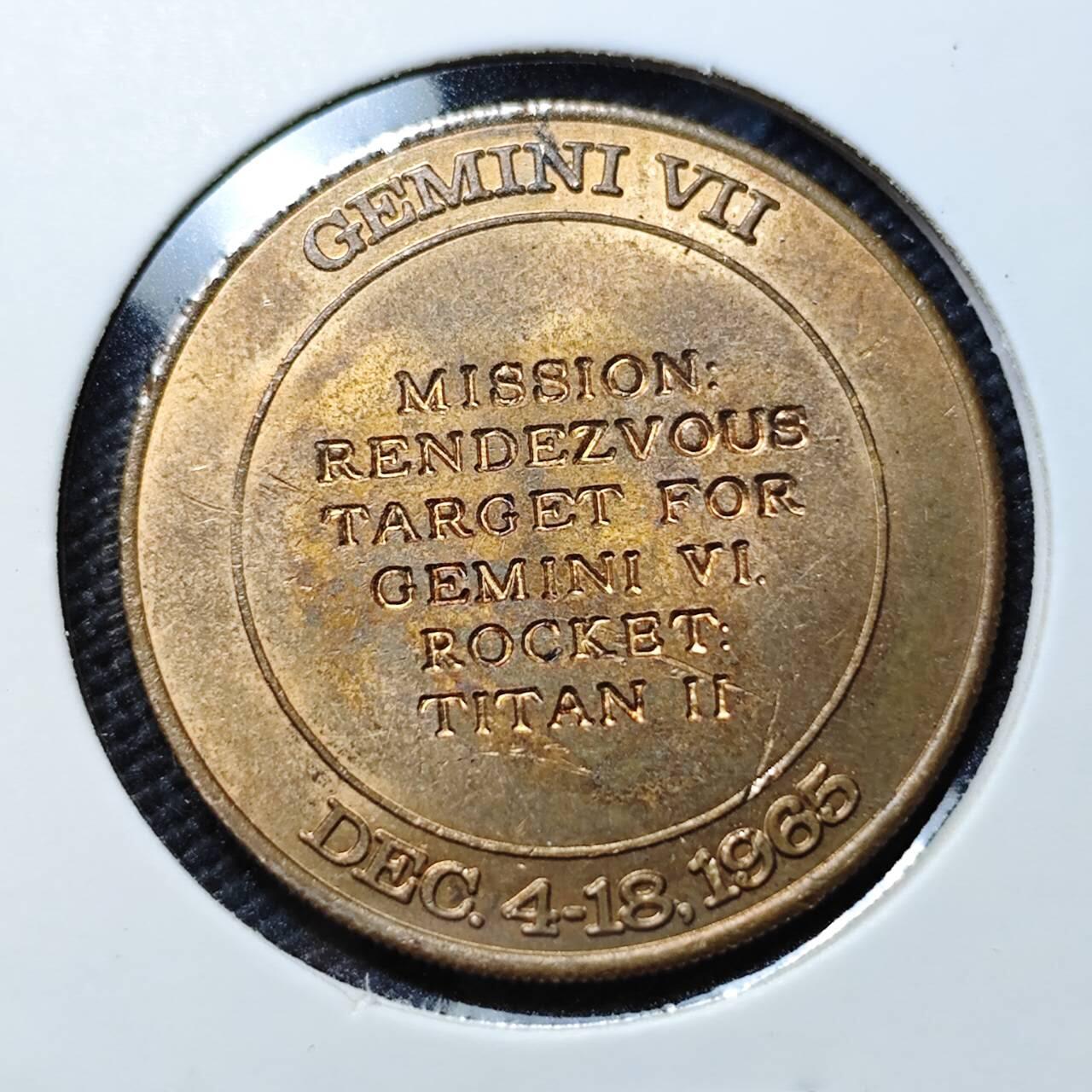 KK钱币收藏小铺  第406期 2月预留时间 周末发货  美国航天纪念铜章