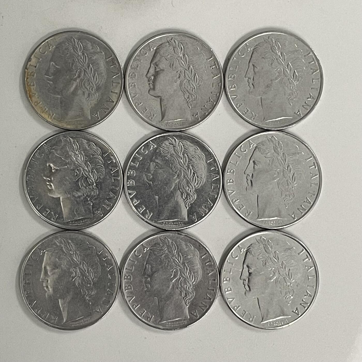 2026年第38场各国散币拍卖（总第188场） 意大利100里拉9枚