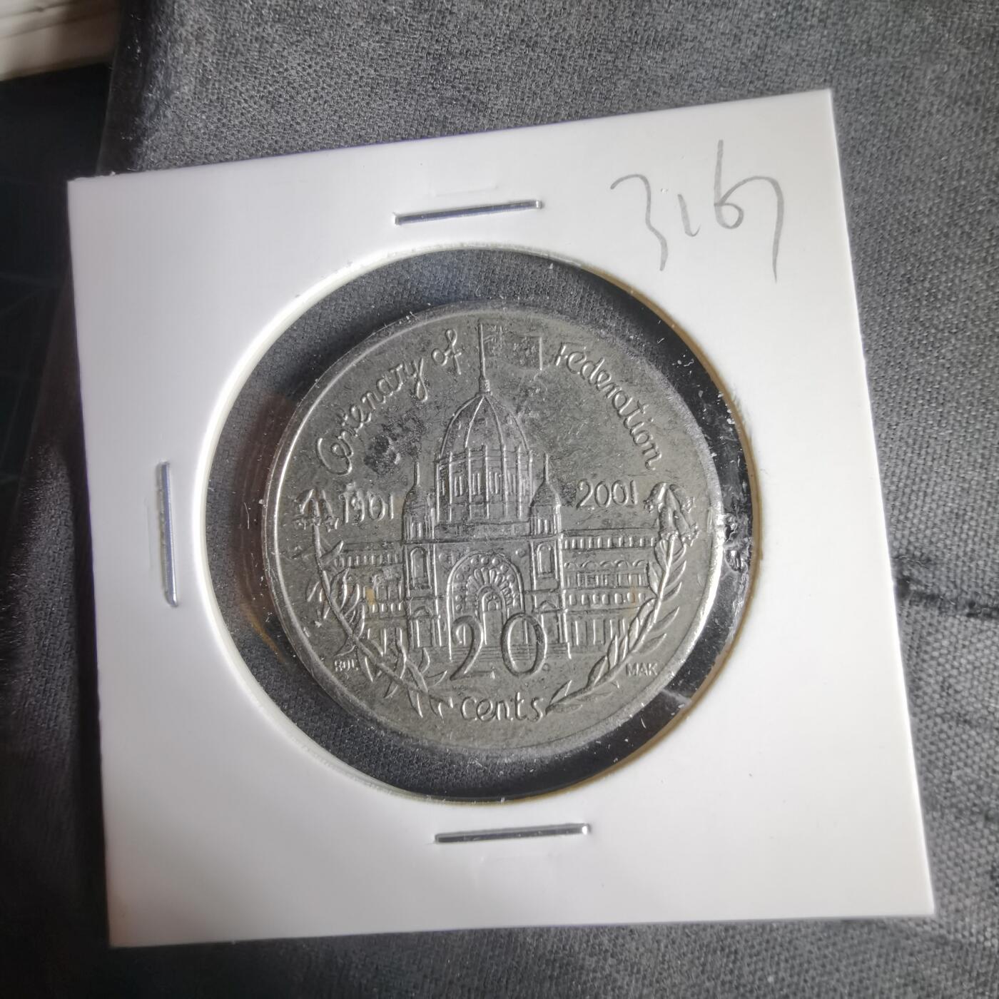 沼泽如烟--第1031场 澳大利亚2001年20分纪念币