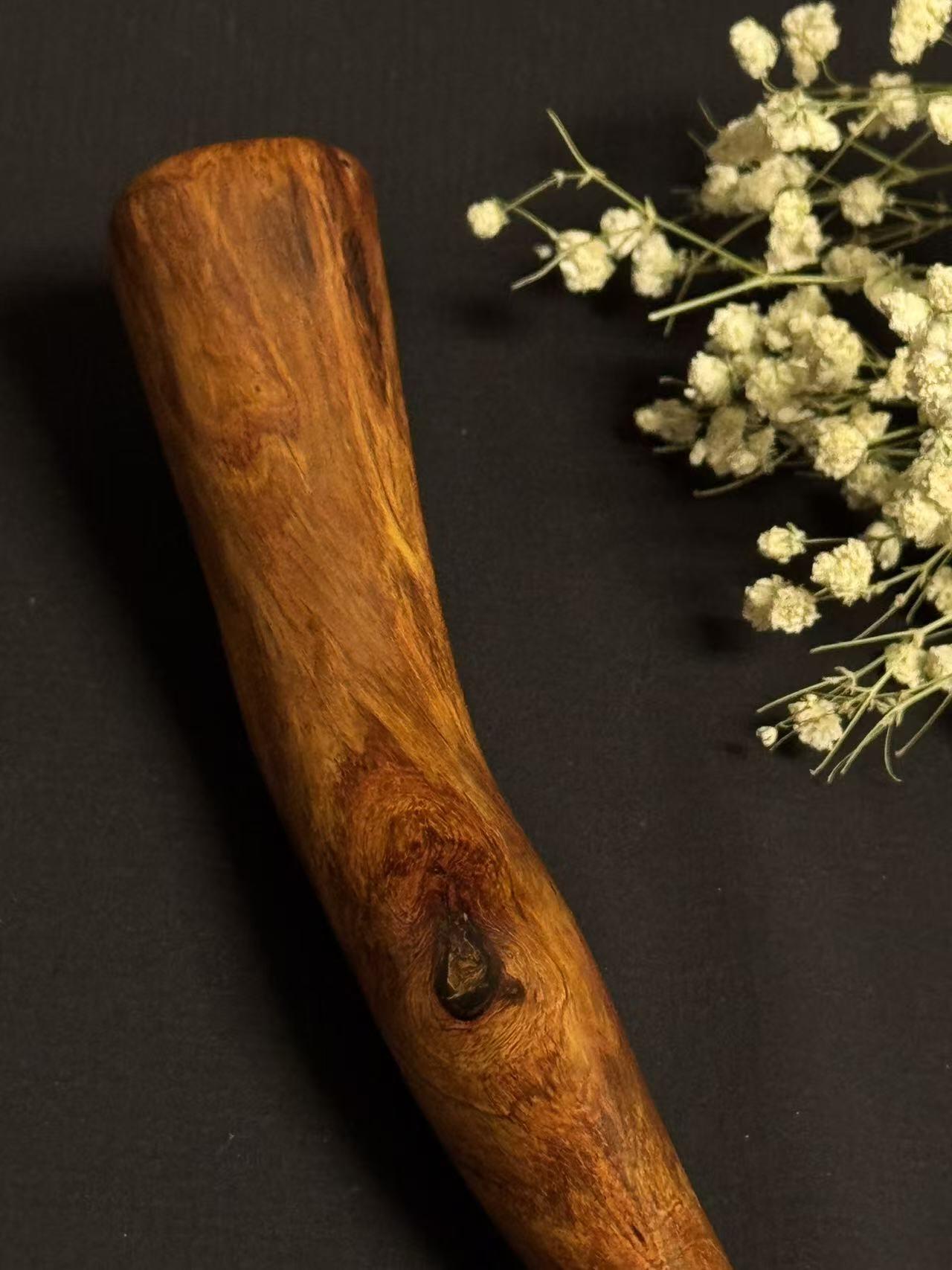 零元拍：NO.5海南黄花梨随形文玩把玩棍，尺寸约：40/3.7/2.4CM