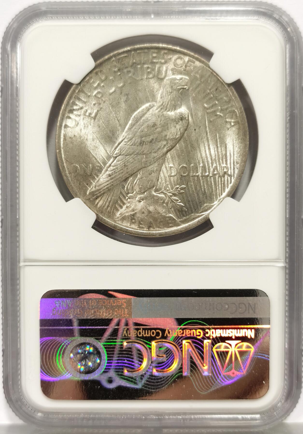 博洋堂“芳菲春韵”3月精品大拍专场暨第166期（全场包邮） NGC MS64 美国1923年和平银币，卷拆原光好品，银光闪烁，状态极佳。